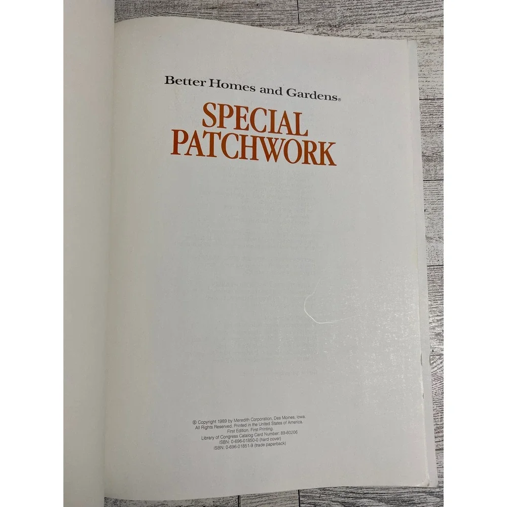 Special Patchwork Better Homes and‎ Gardens 1989 Quilting Applique Sewing Book